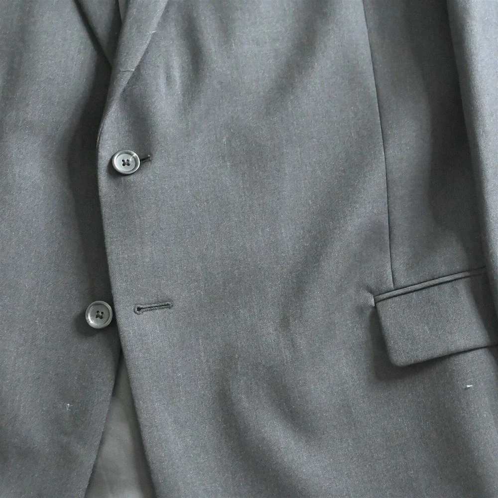 Pronto Uomo Platinum 48R‎ Gray Executive 100% Wool Blazer Suit Jacket Sport Coat